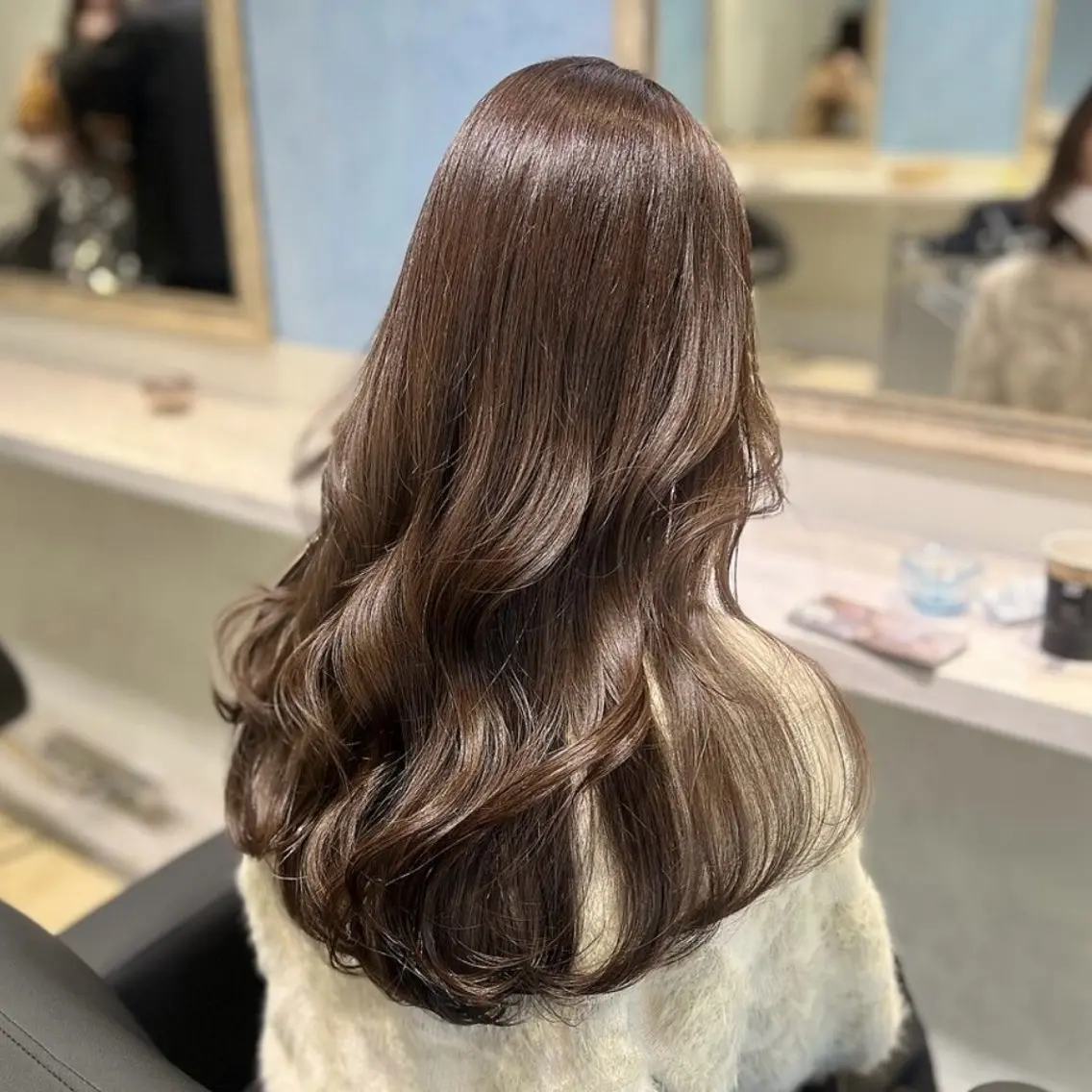 ミディアム カラー ヘアカラー トリートメント 💖ダブルカラー/ ケアカラー/レナ💖のヘアスタイル
