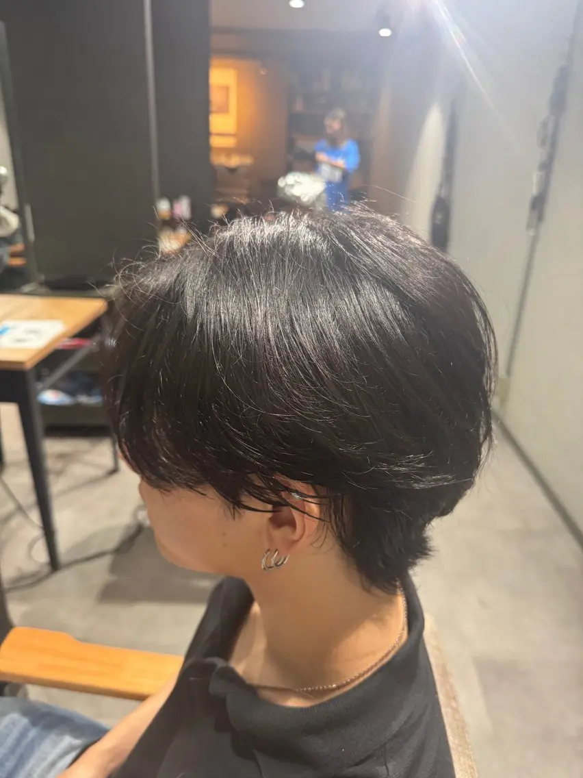 メンズ センターパート カット メンズパーマ/王道 ハイライト/toaのヘアスタイル