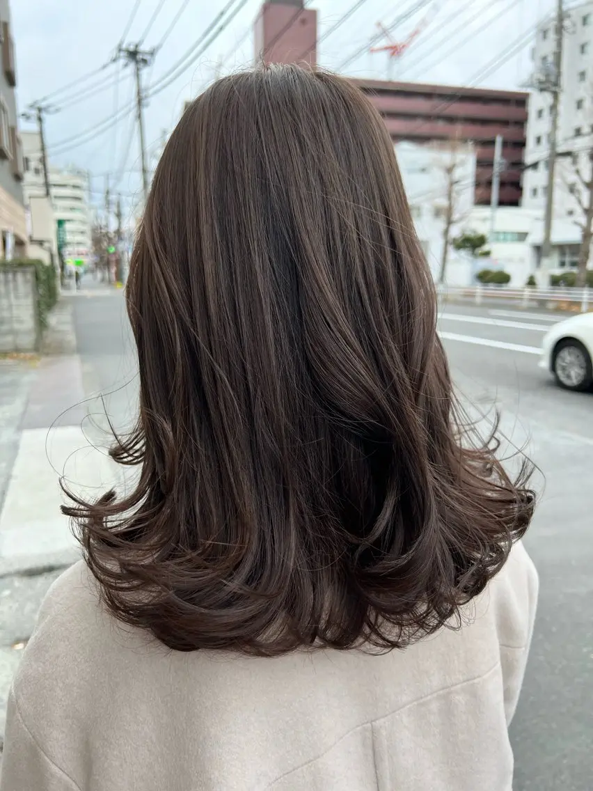 セミロング ダブルカラー 透明感カラー/タイラのヘアスタイル