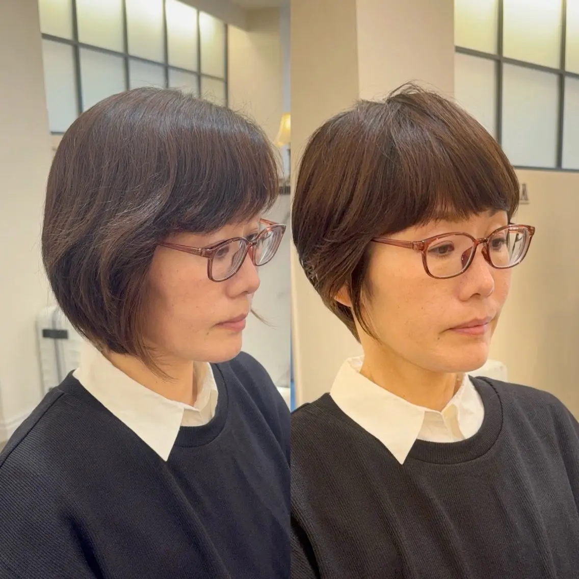 ショート 【ショート/ボブ 丸みショート】深萱のヘアスタイル