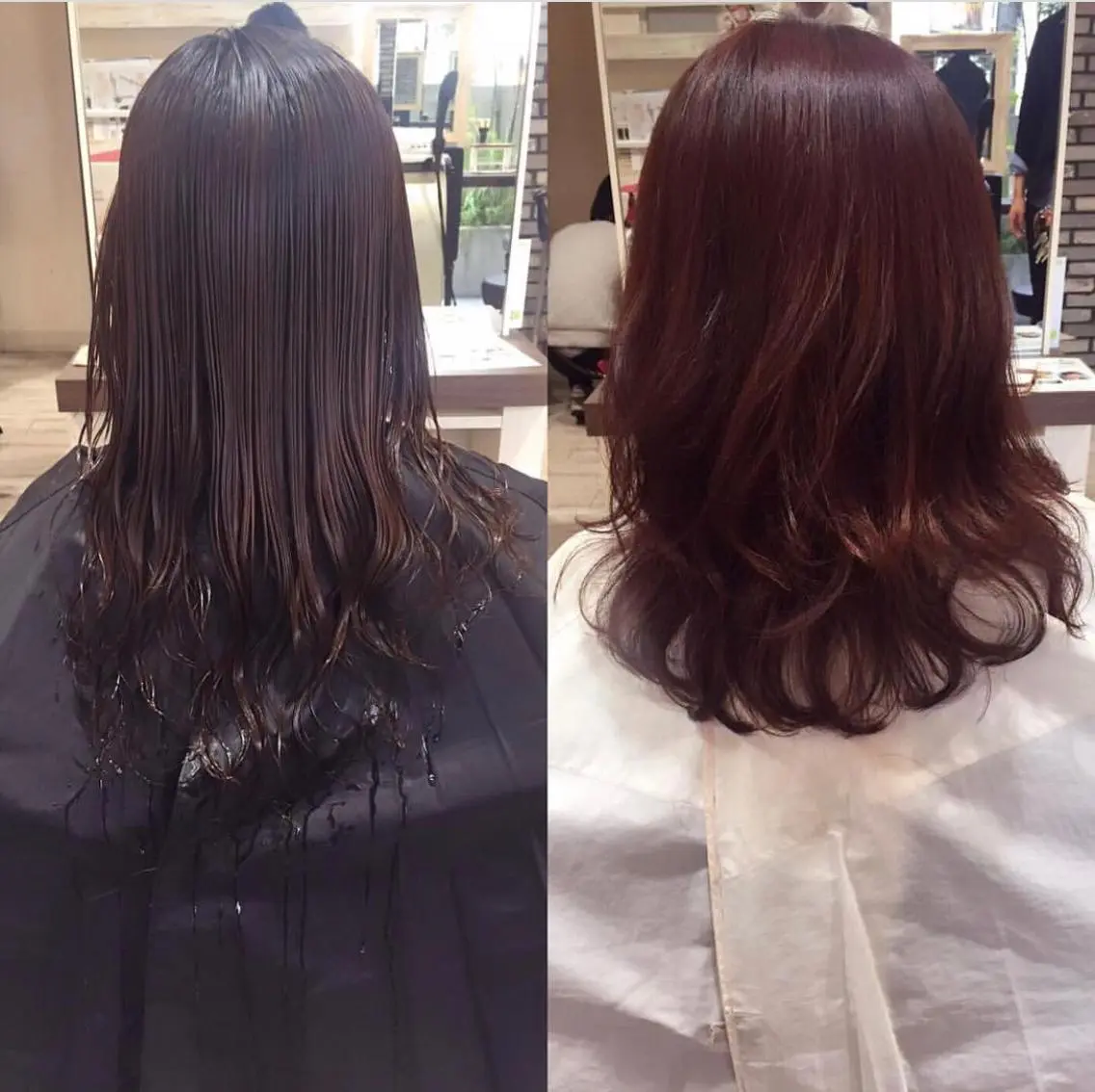 ミディアム カラー パーマ レッドカラー カット ヘアカラー トリートメント 上新庄NO1髪質改善 See.店長深田強のヘアスタイル