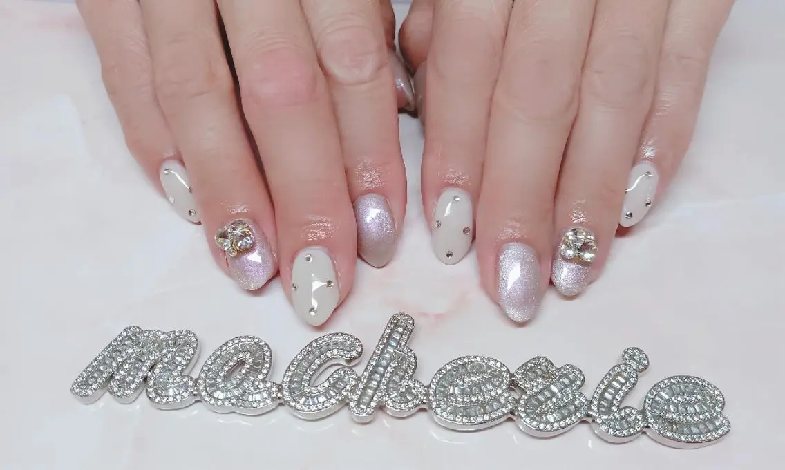 ネイル キラキラネイル マグネットネイル ハンドネイル Nail Salon macherieのネイルデザイン