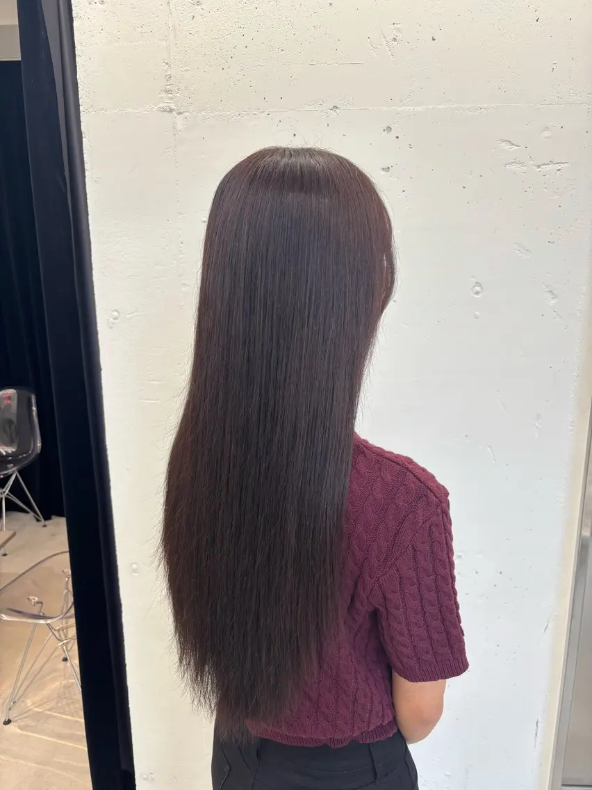 ロング カラー ブリーチ ブラウンカラー ブリーチなしカラー オレンジ オレンジブラウン 🌼あいり🌼 JILLSTUDIOのヘアスタイル