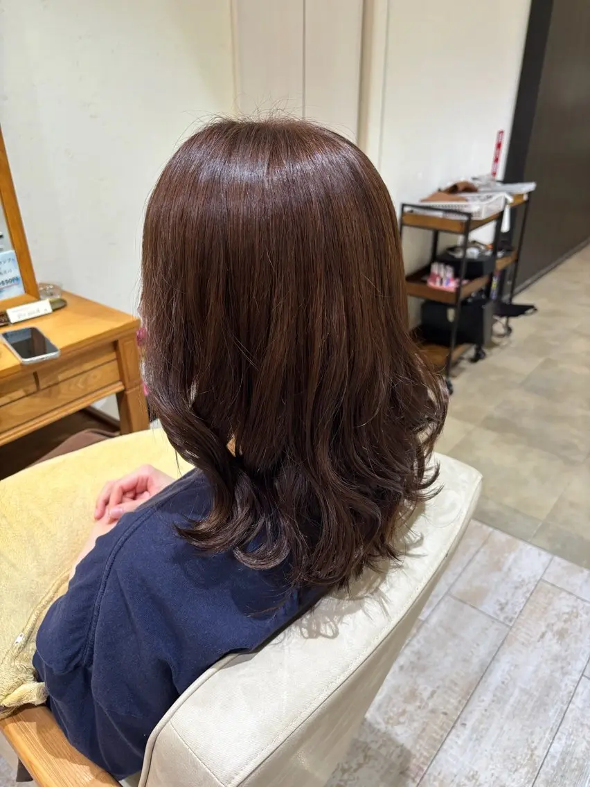 セミロング 縮毛矯正 yumena Rimのヘアスタイル