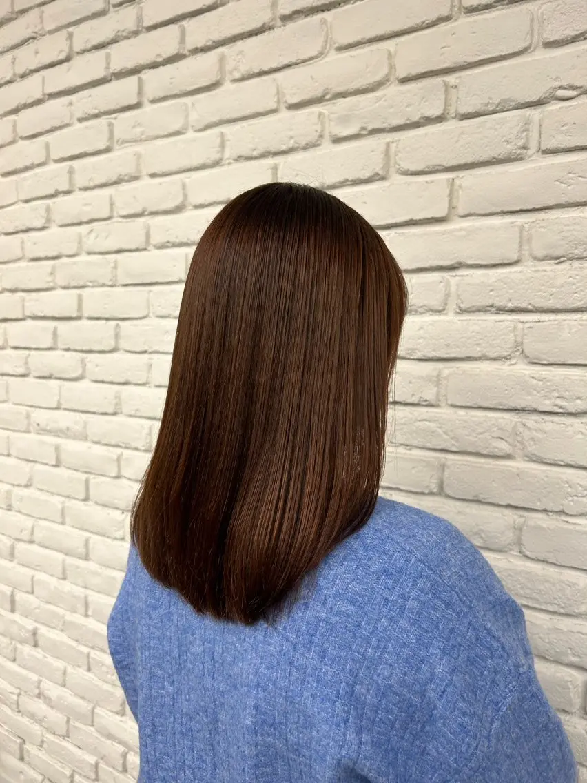 ミディアム パーマ ヘアアレンジ ミディアムパーマ ストレートパーマ 🌼REINA🌼 毛流れカット🌼赤坂のヘアスタイル