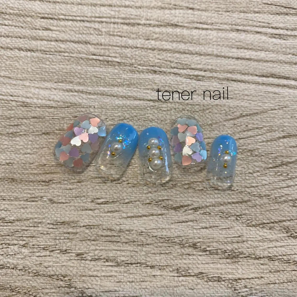 ネイル ハート ホログラムネイル テネルネイル tener nailのネイルデザイン