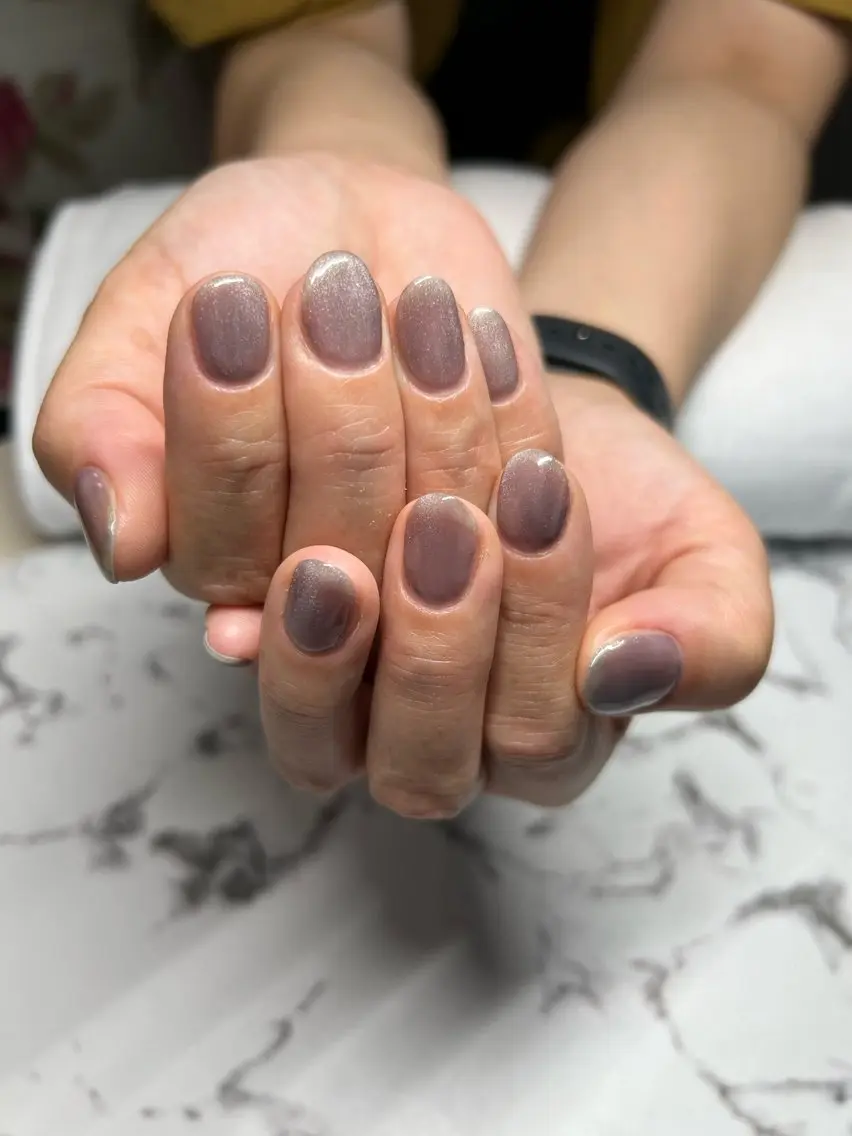 ネイル 氷ネイル・うるうるネイル マグネットネイル ワンカラーネイル salon ownのネイルデザイン