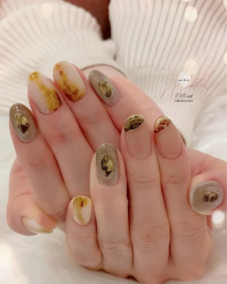 ネイル アートネイル 春ネイル 爪咲 りり花のネイルデザイン