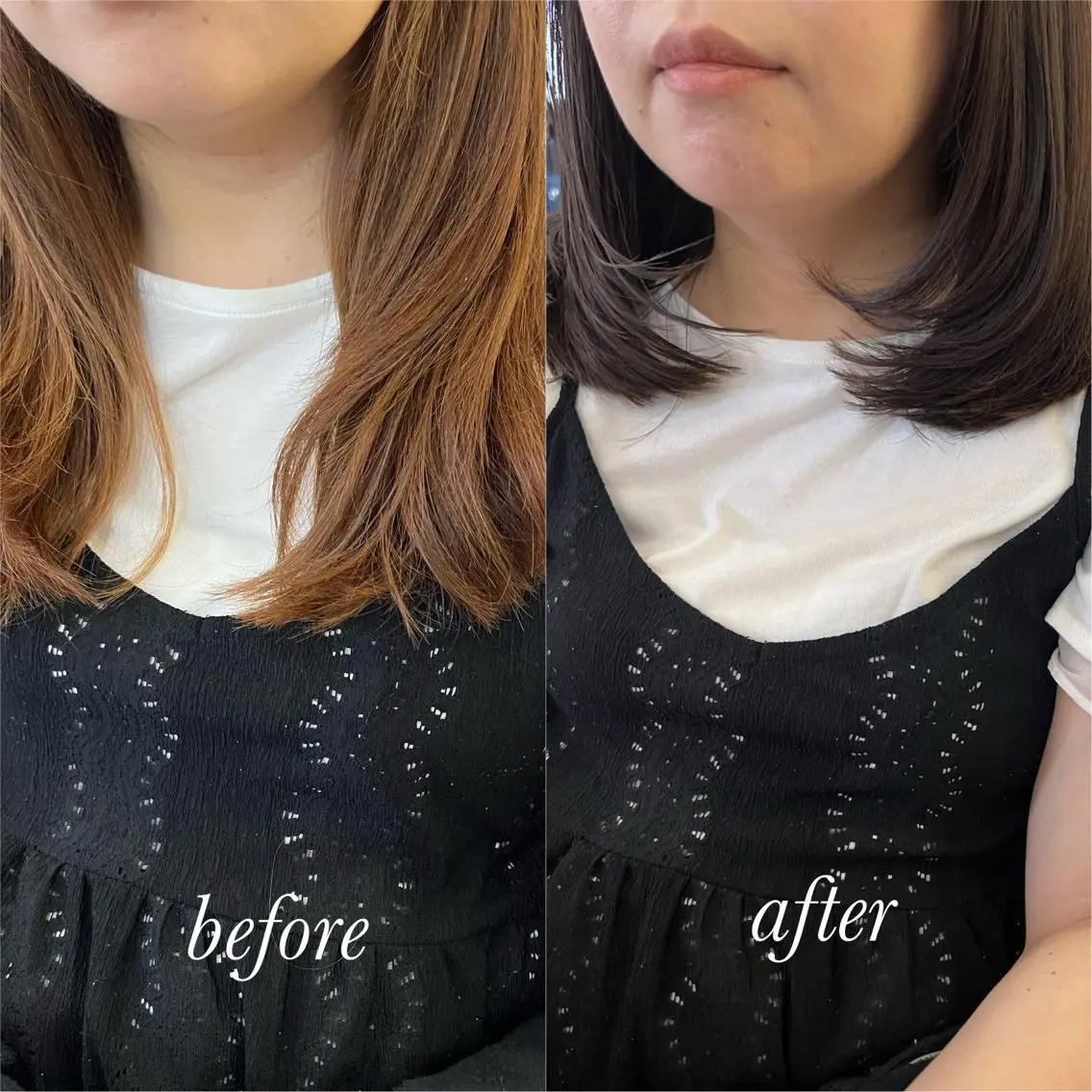 ミディアム カラー ベージュカラー パープルカラー 顔まわりレイヤー レイヤーカット 小顔カット カット ヘアカラー ボブ/顔周りレイヤー carlm:上川美幸のヘアスタイル