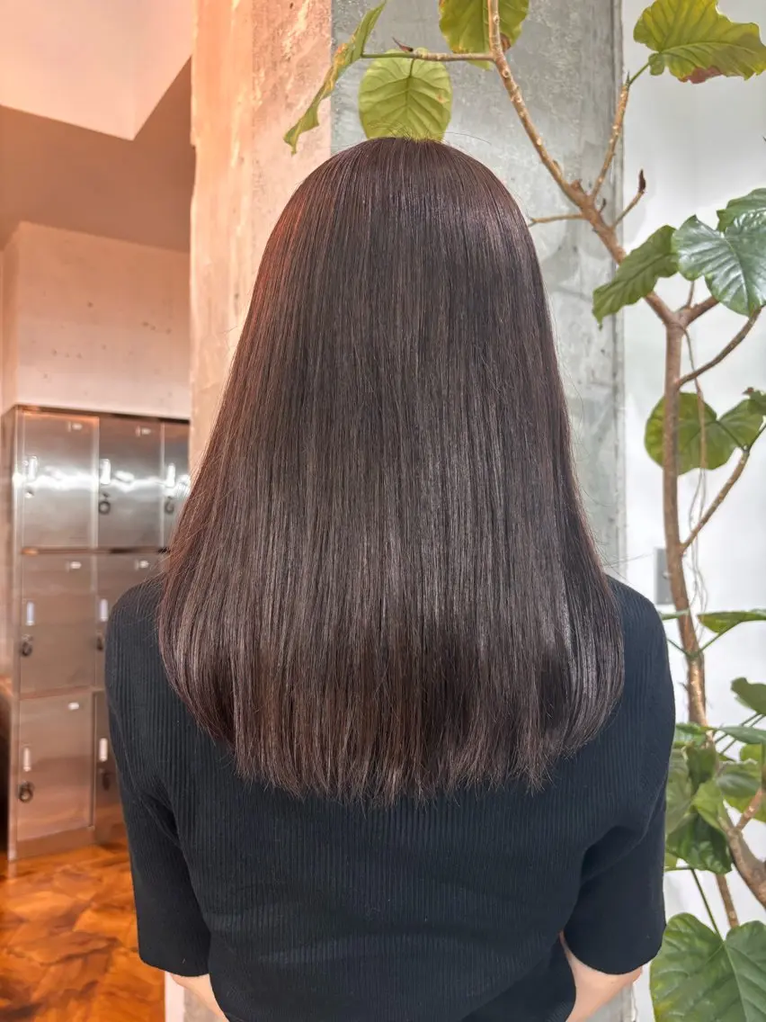カラー ブリーチ 透明感カラー ダブルカラー ラベンダーカラー ブリーチなしカラー 村田 彩音のヘアスタイル