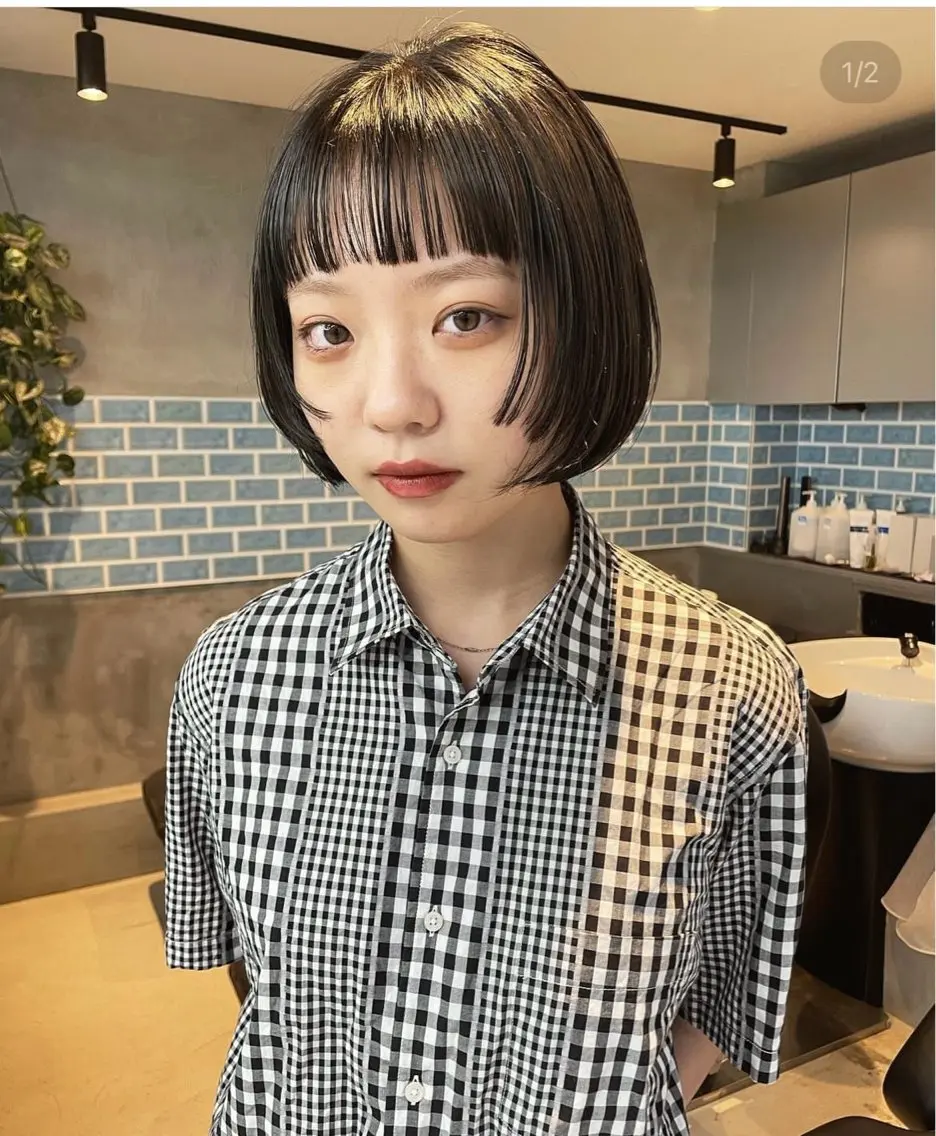 ミディアム カラー パーマ 似合わせカット✂︎ りょお🫧のヘアスタイル