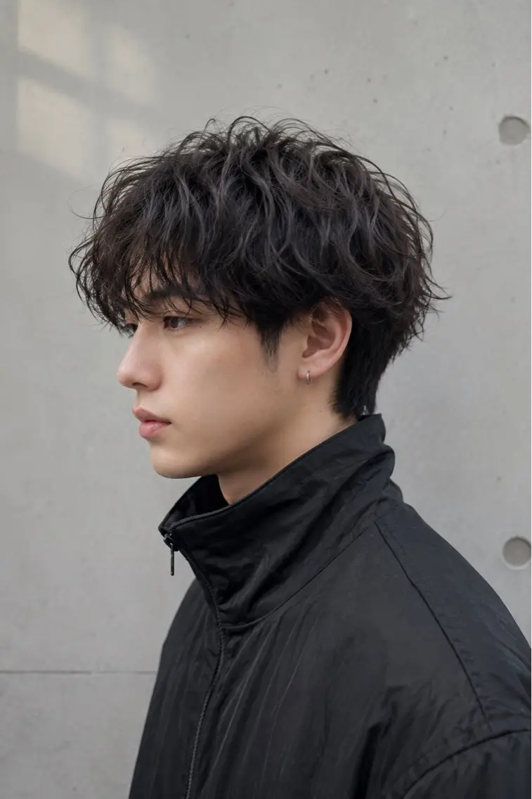 パーマ メンズ メンズパーマ カット パーマ 🕊️似合わせカラー 🪐森本龍星🌟のヘアスタイル
