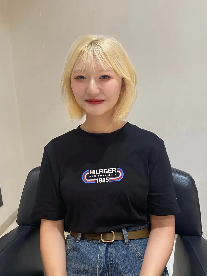ショート カラー ブロンド カット ヘアカラー トリートメント mai / linoah˚✧のヘアスタイル