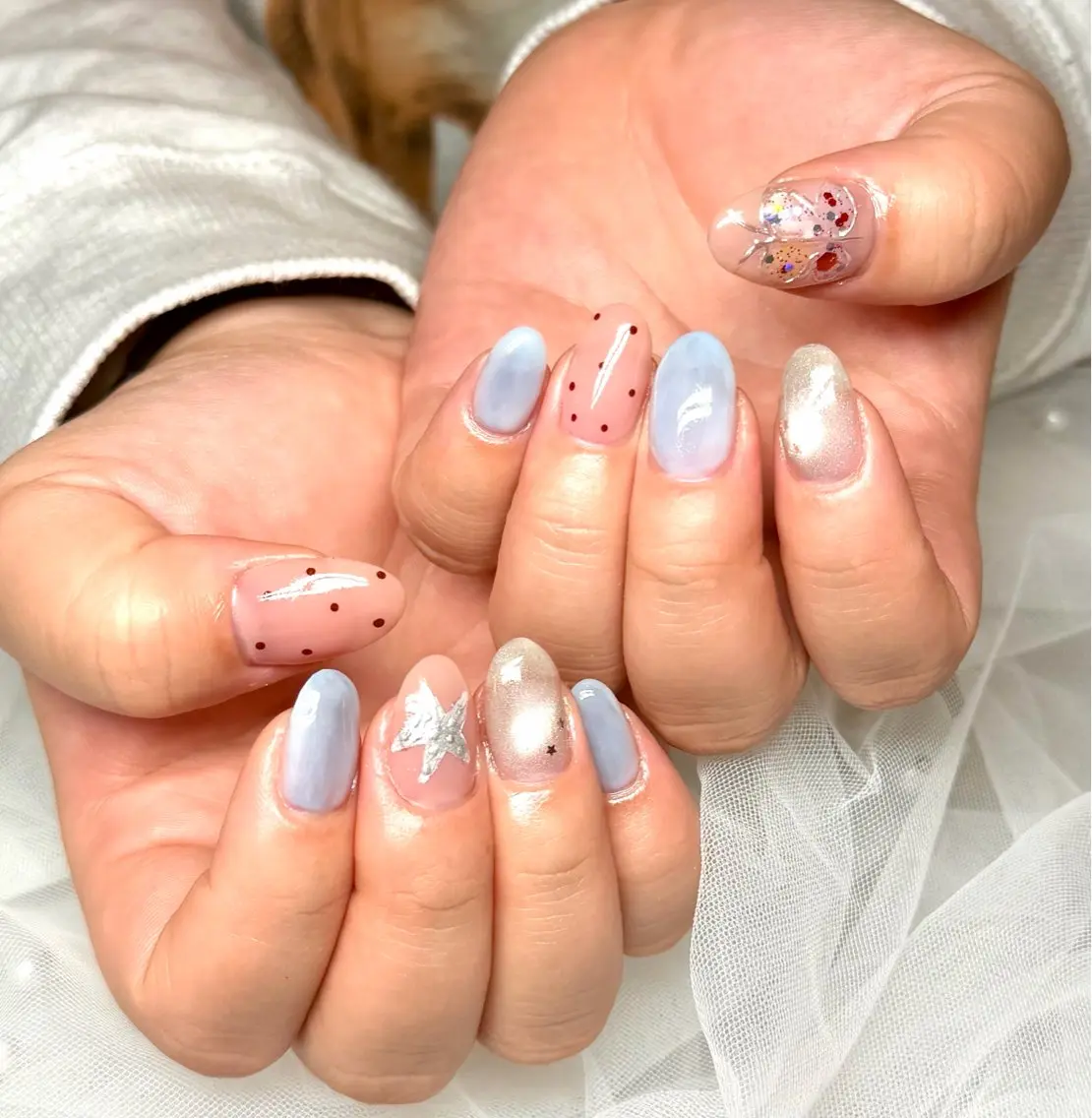 ネイル ドット ハンドネイル HazeGrass NAILのネイルデザイン