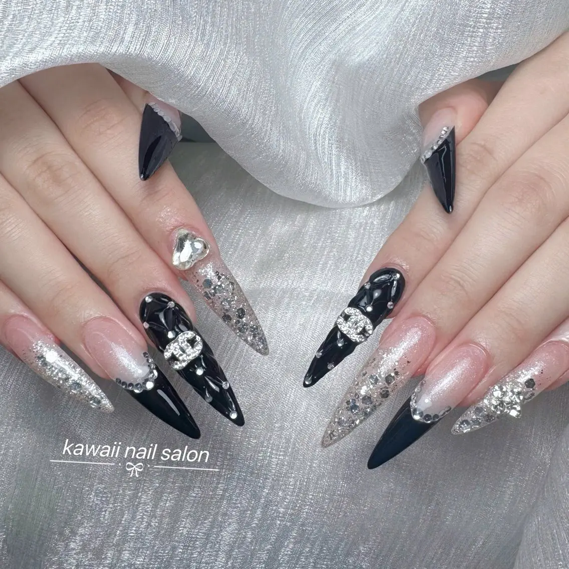 ネイル チークネイル ドット フレンチネイル 韓国ネイル レース ハンドネイル ハンドケア Kawaii _Nailのネイルデザイン