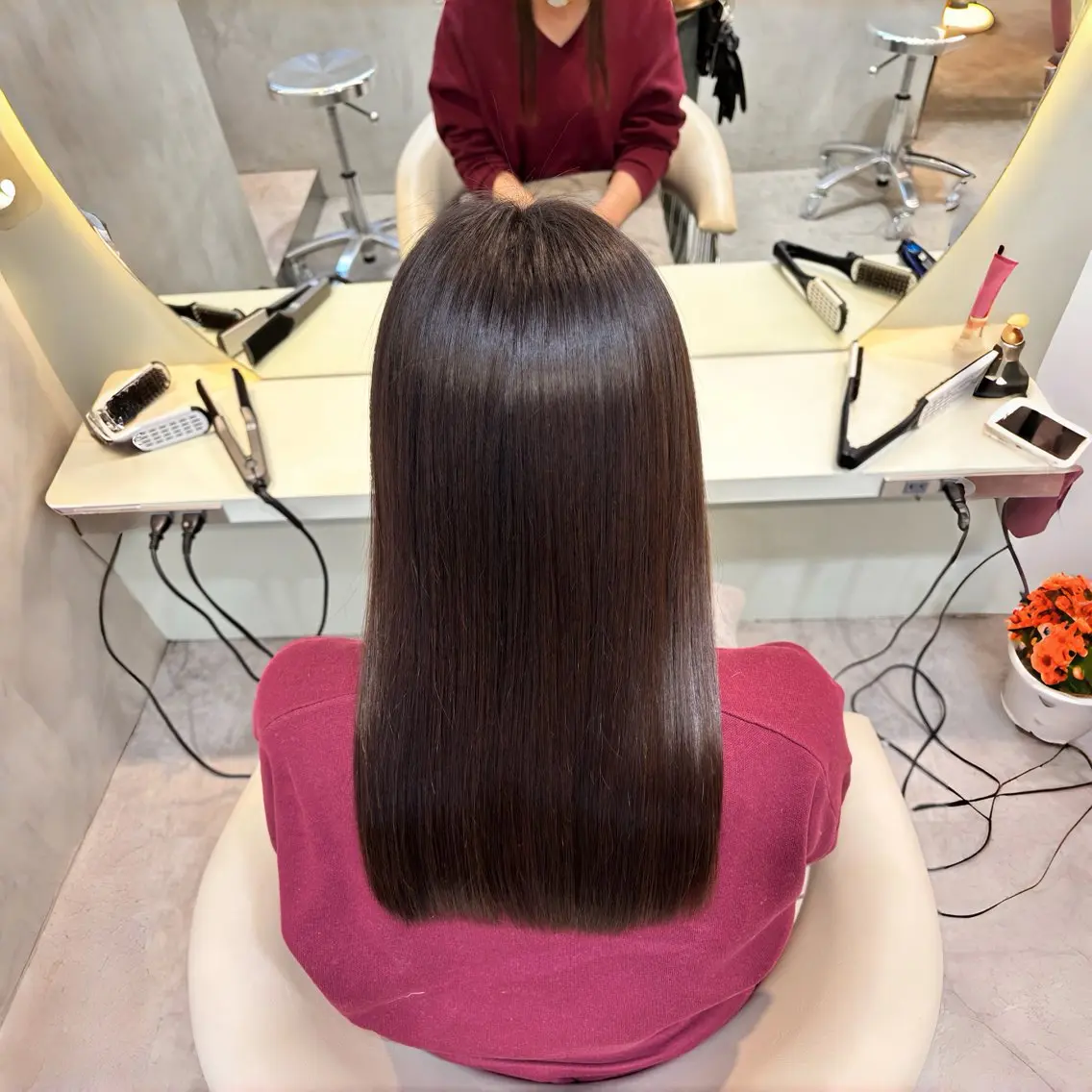 ロング 髪質改善 縮毛矯正 縮毛矯正 大宮/韓国ヘア/ るき♥️*.+ﾟのヘアスタイル