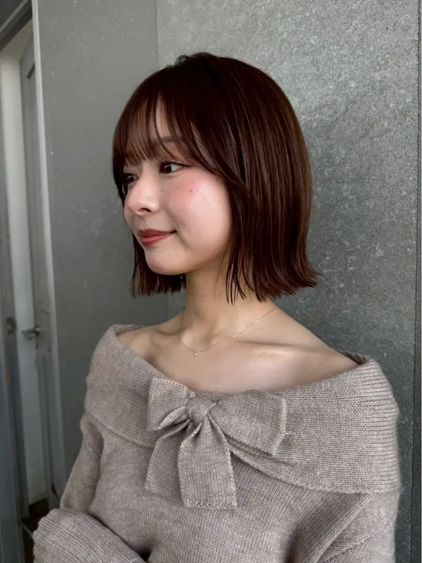 ショート ボブ カット ヘアカラー トリートメント 失敗しないレイヤー/ 顔まわり☀️しゅうとのヘアスタイル