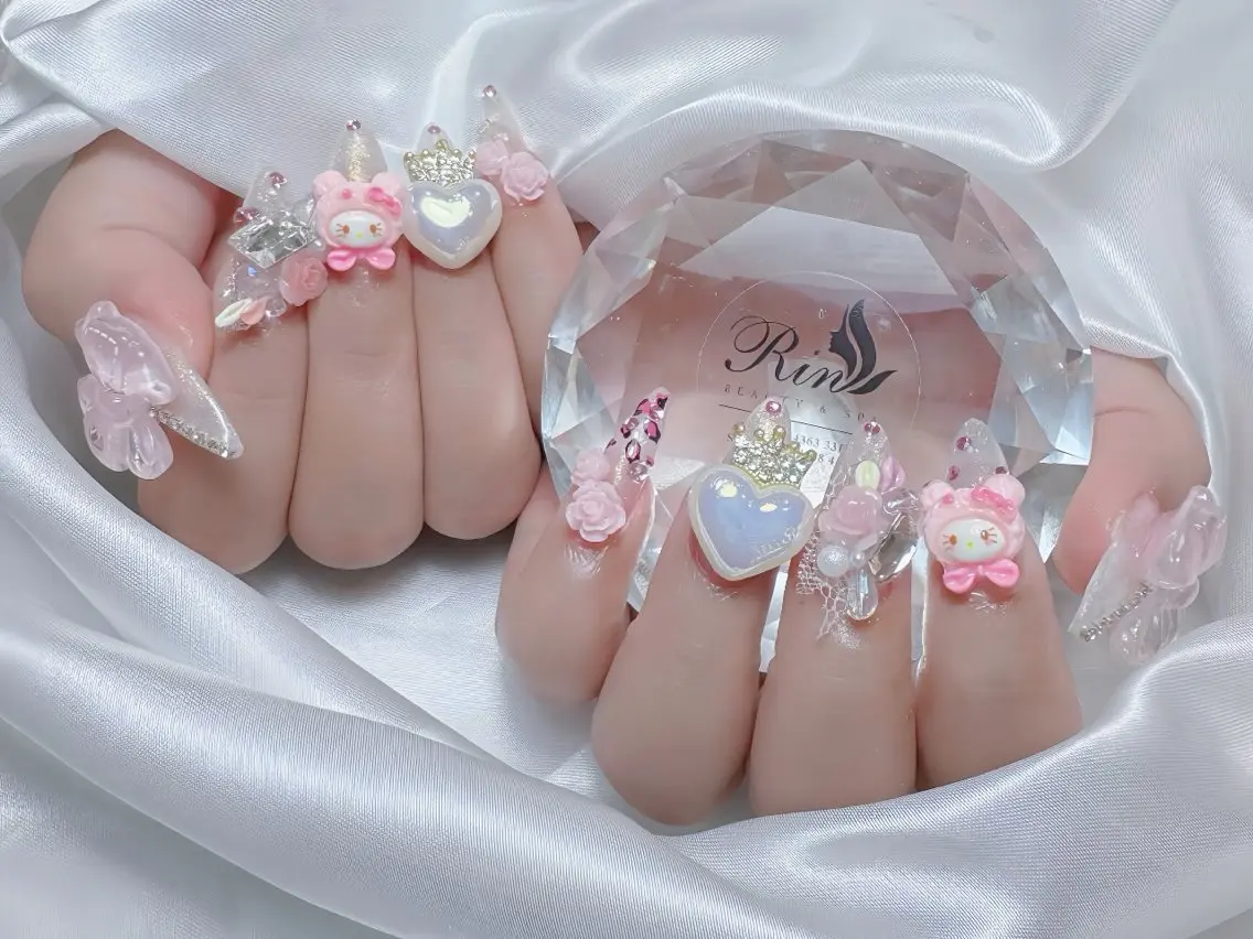 ネイル アートネイル ロングネイル スカルプネイル ネイルチップ ハンドネイル Rin Nail 新大久保店のネイルデザイン