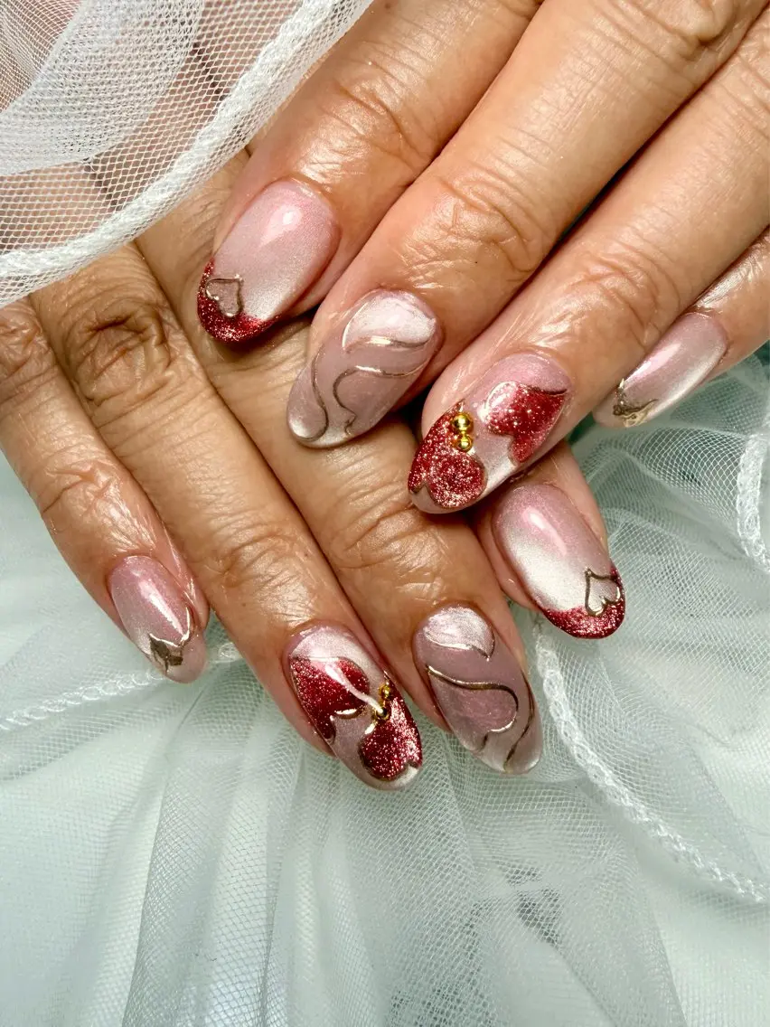 ネイル アートネイル チークネイル フラッシュネイル フラッシュマグ フレンチネイル Mai’s nailのネイルデザイン