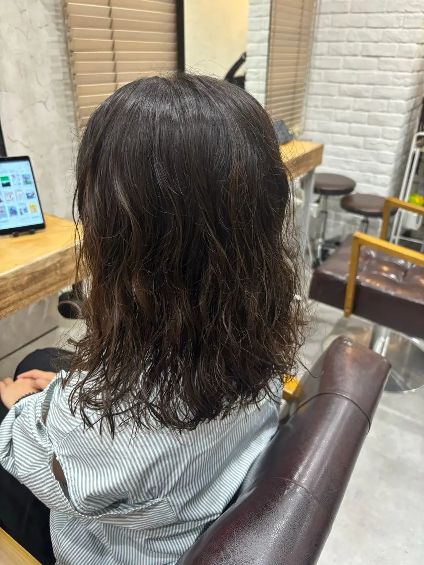 ミディアム パーマ ミディアムパーマ littlelink Mikuのヘアスタイル