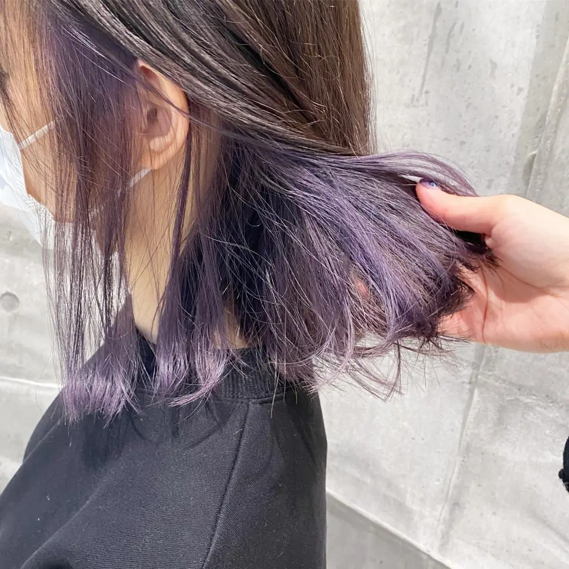 ミディアム カラー ウルフカット ハッシュカット/七海のヘアスタイル