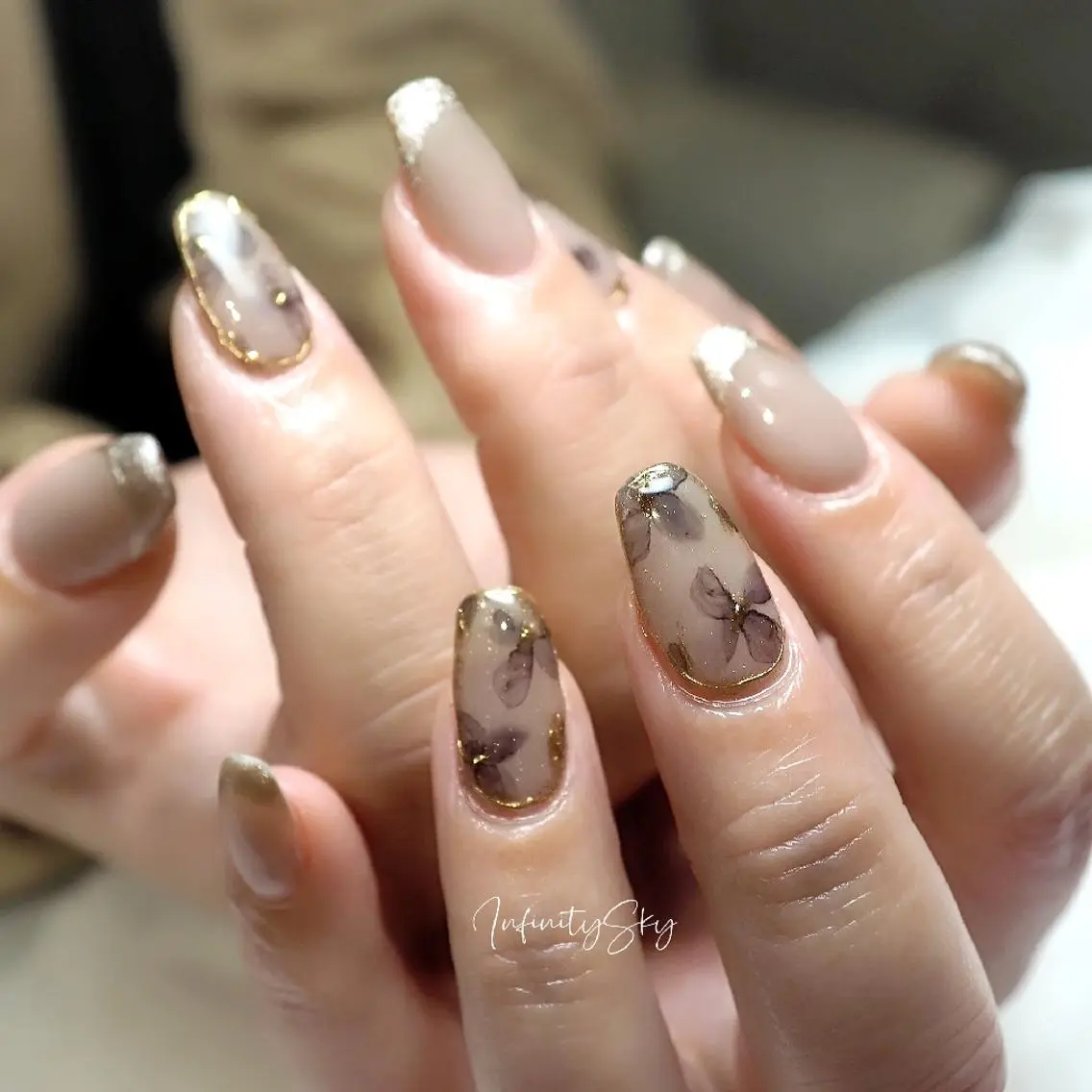 ネイル フラワーネイル infinity skyのネイルデザイン