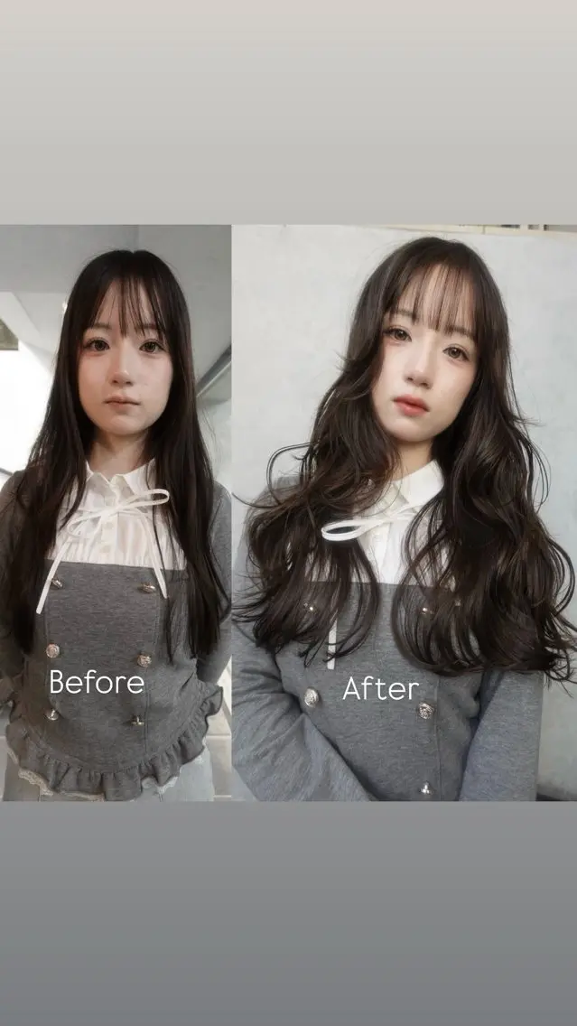 ロング カラー 透明感カラー レイヤーカット カット ヘアカラー トリートメント 🌿透明感カラー レイヤーカットのヘアスタイル