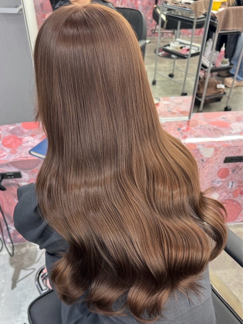 ロング カラー ベージュカラー ブリーチ ブラウンカラー 透明感カラー ダブルカラー カット ヘアカラー トリートメント 💍モテる艶髪 透明感カラー💖のヘアスタイル
