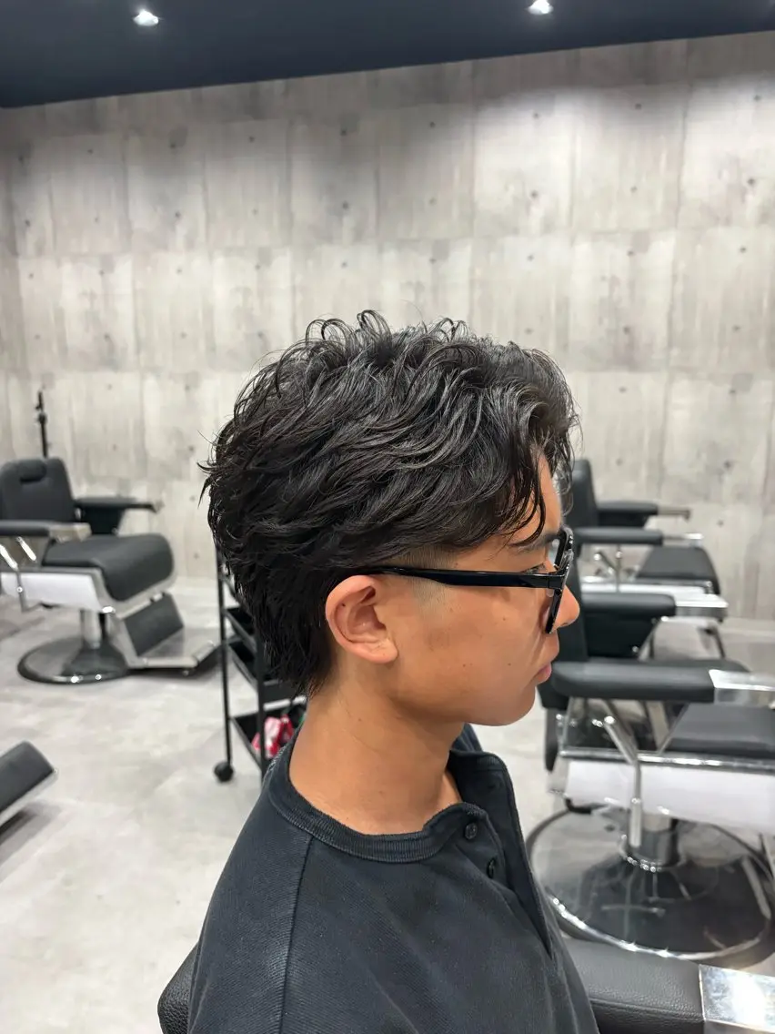 パーマ メンズ 竹下 直希のヘアスタイル