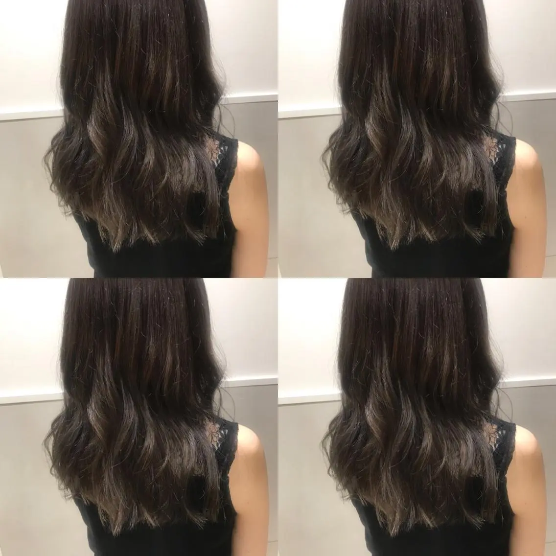 セミロング カラー 小栗 麻衣のヘアスタイル