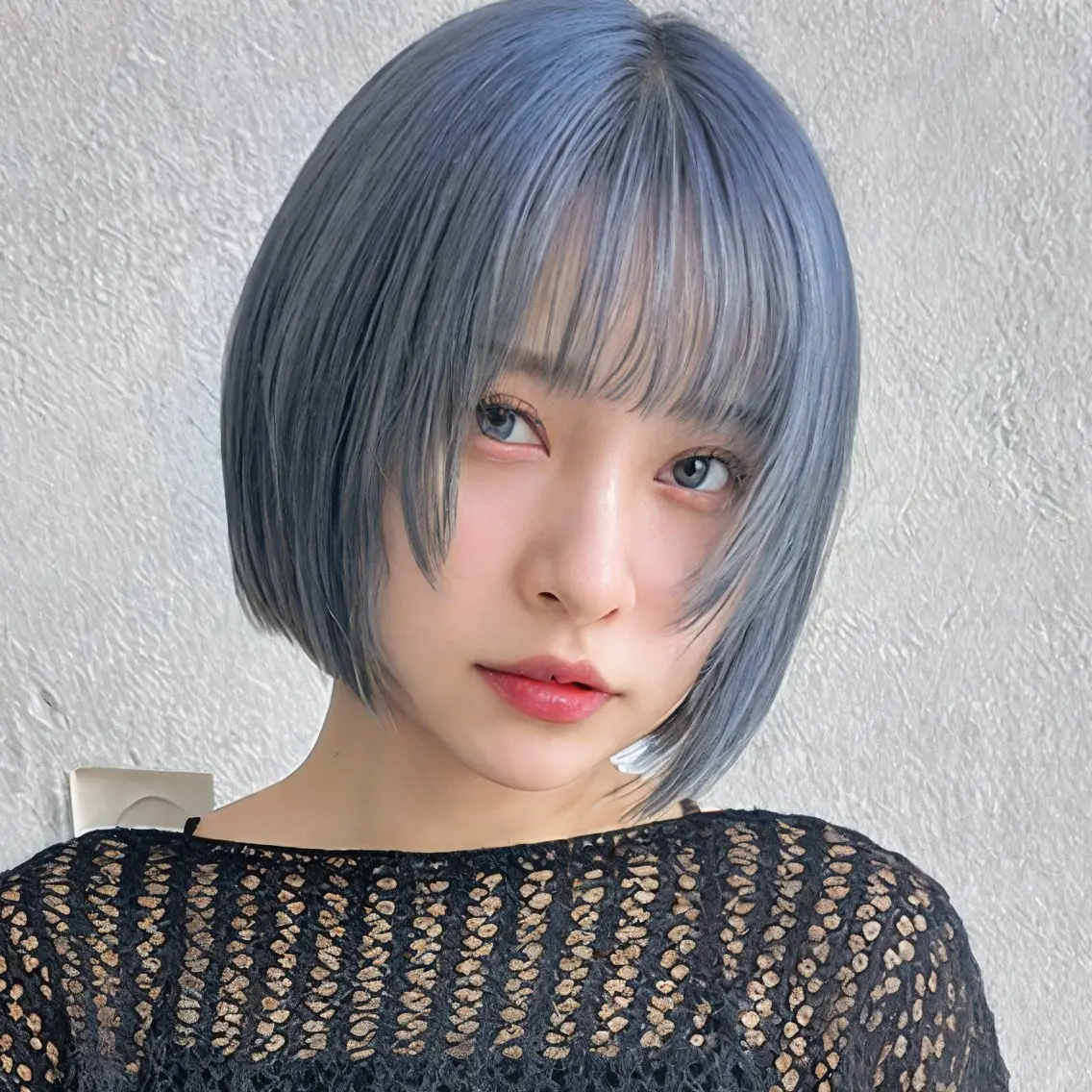 ショート カラー ブリーチ ブルーカラー ケアブリーチ ハイトーンカラー ボブ ヘアカラー トリートメント インナーカラー/レイ ヤーカット♡/マキシのヘアスタイル