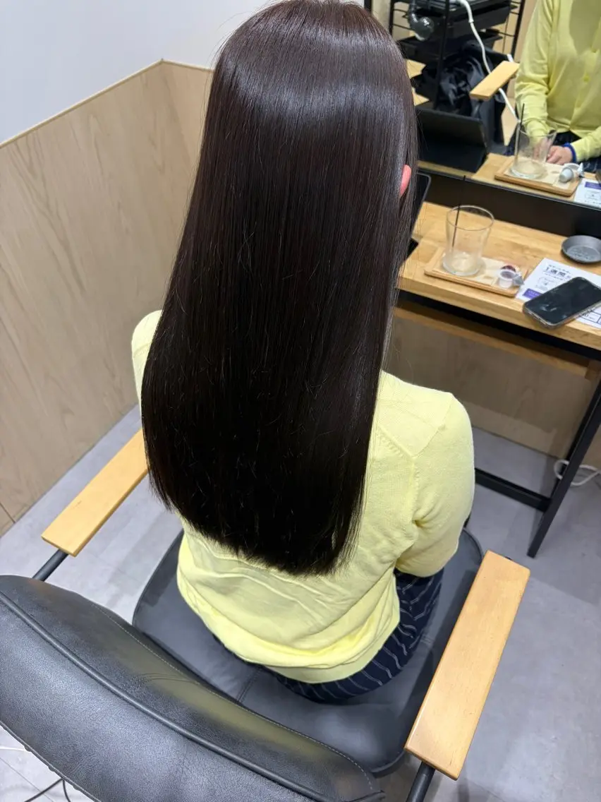 ロング カラー ヘアカラー トリートメント 透明感💫ブリーチ 🖤岡山駅🌙ゆうのヘアスタイル