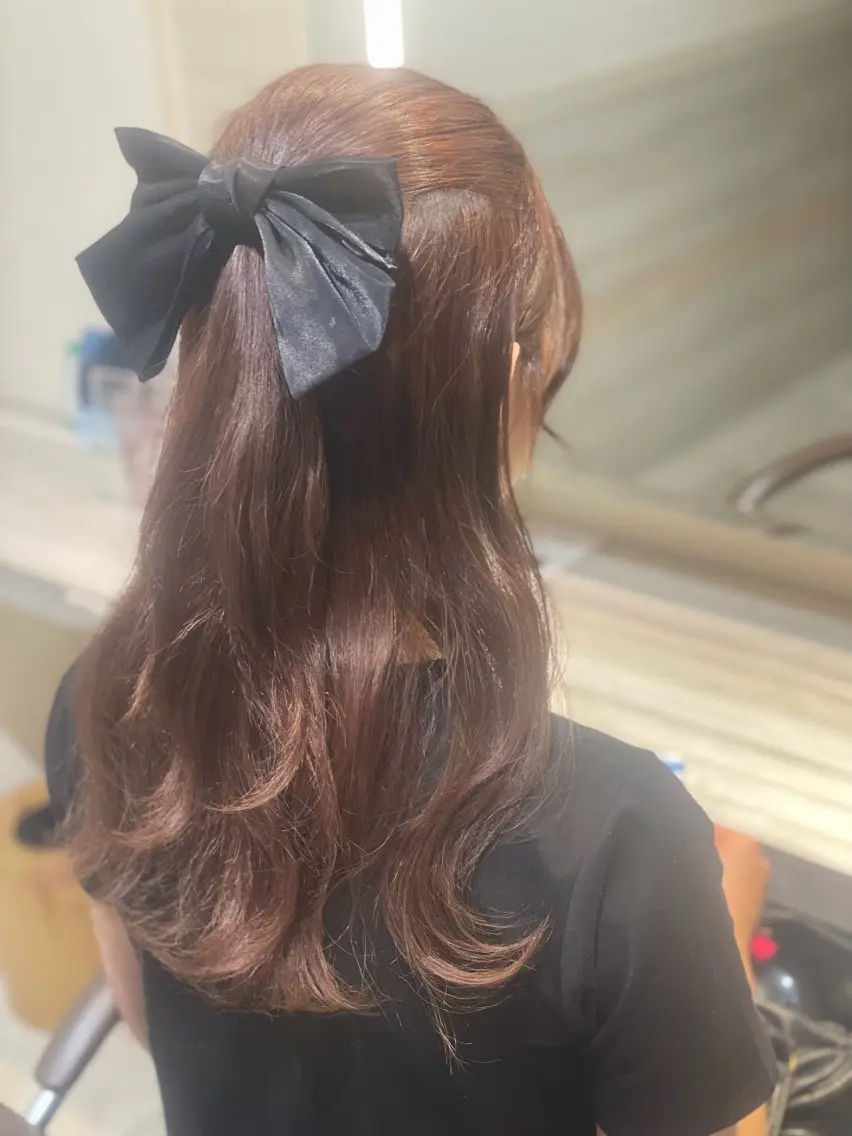 ミディアム カラー ヘアカラー トリートメント 🐈‍⬛韓国風艶髪× 透明感カラー/まりのヘアスタイル