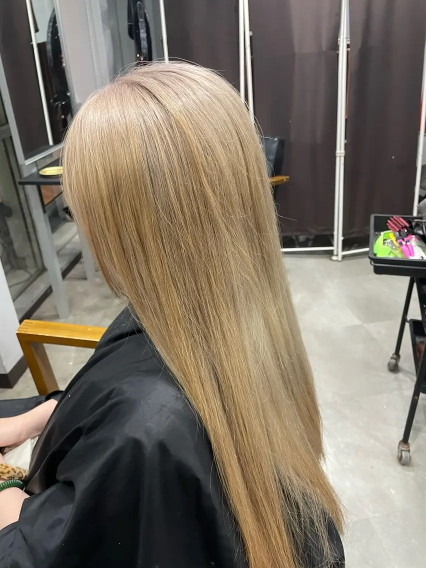 ロング カラー ブロンド ♡ 夢明のヘアスタイル