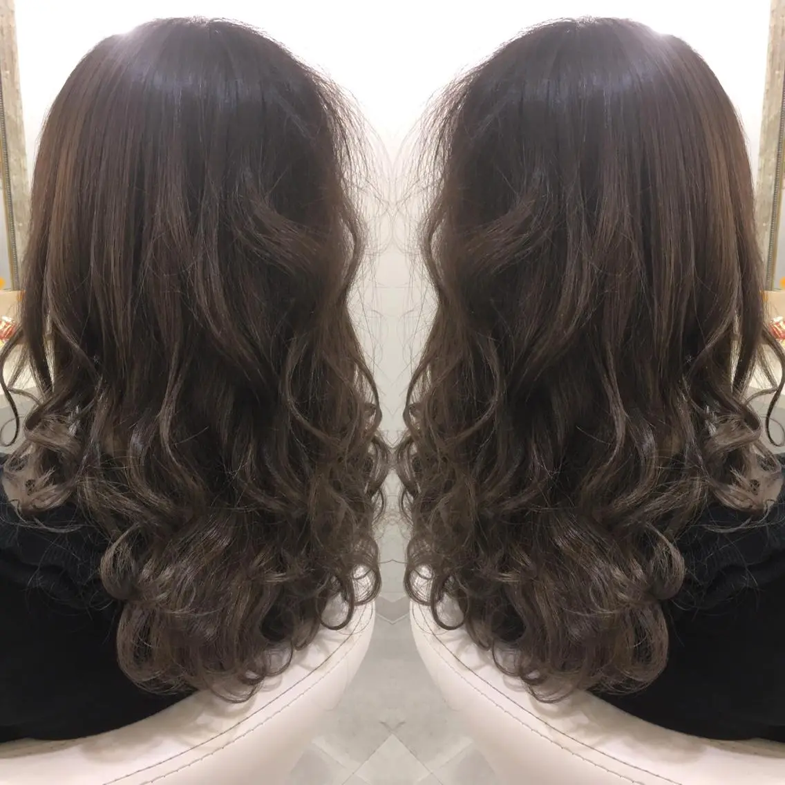 セミロング ロング カラー 髪質改善 中川 翔のヘアスタイル