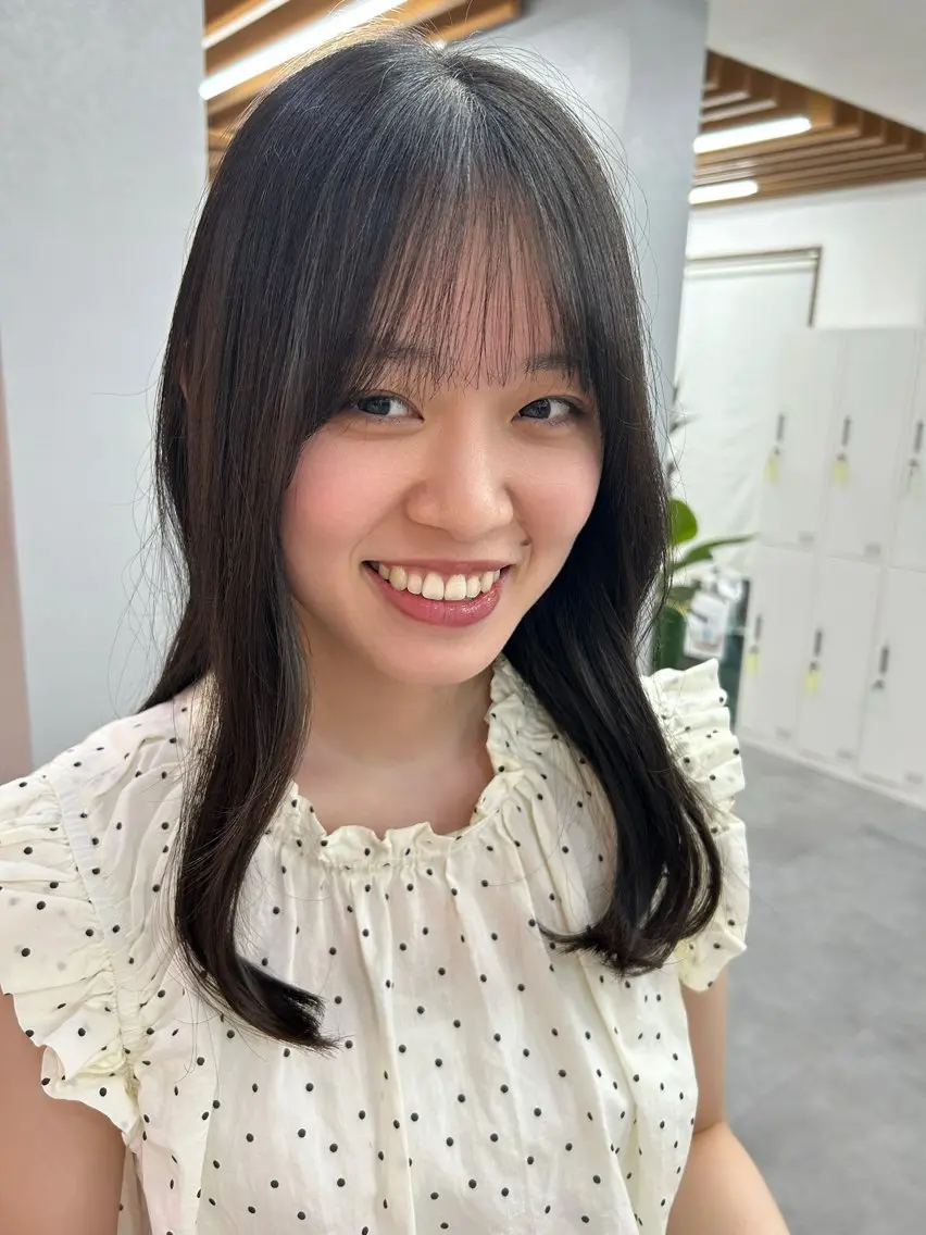 セミロング カット トリートメント 田村 雪華のヘアスタイル