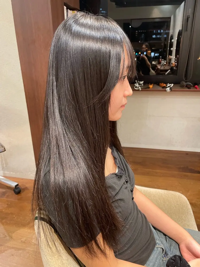 ロング 髪質改善 縮毛矯正 トリートメント カット 縮毛矯正 トリートメント 藤田 郁弥のヘアスタイル