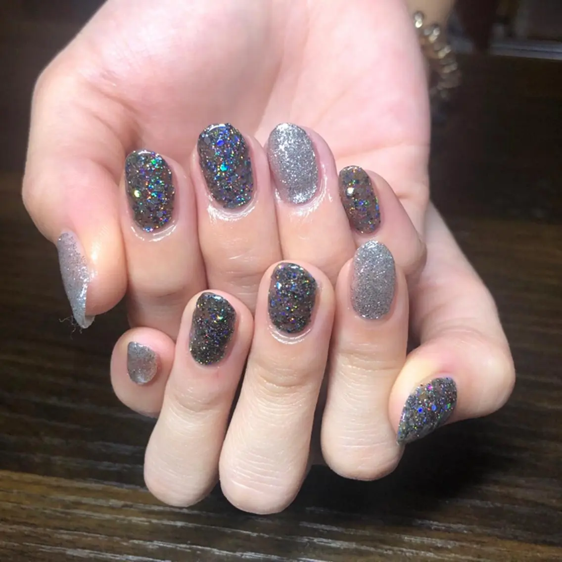 ネイル ラメ(グリッター) ワンカラーネイル ハンドネイル luana nailのネイルデザイン