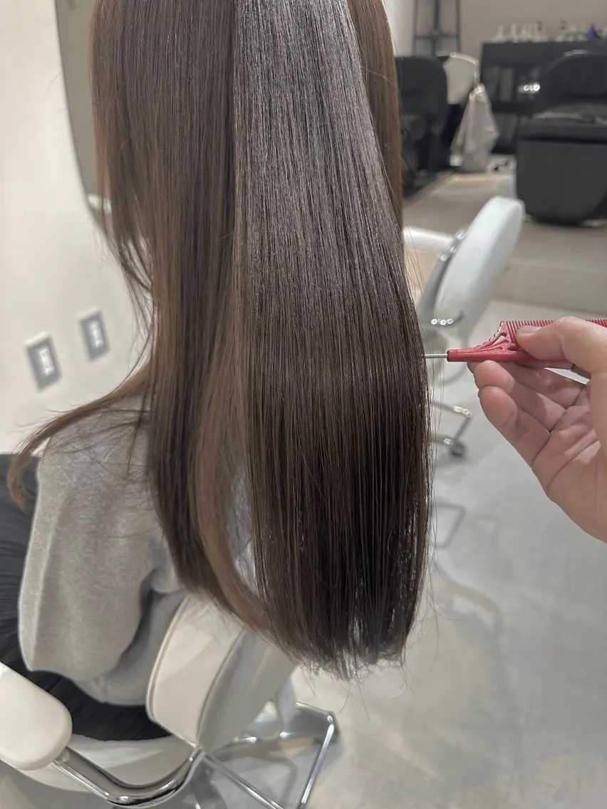 ロング カラー カット ヘアカラー トリートメント 本町/新町/心斎橋 透明感カラーSANCのヘアスタイル
