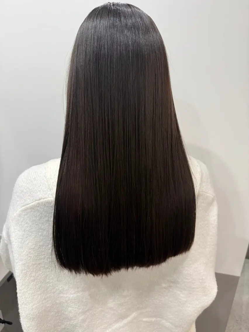ロング ボブ 顔まわりレイヤー 顔周りカット 髪質改善 レイヤーカット dogstar 加藤翔大のヘアスタイル