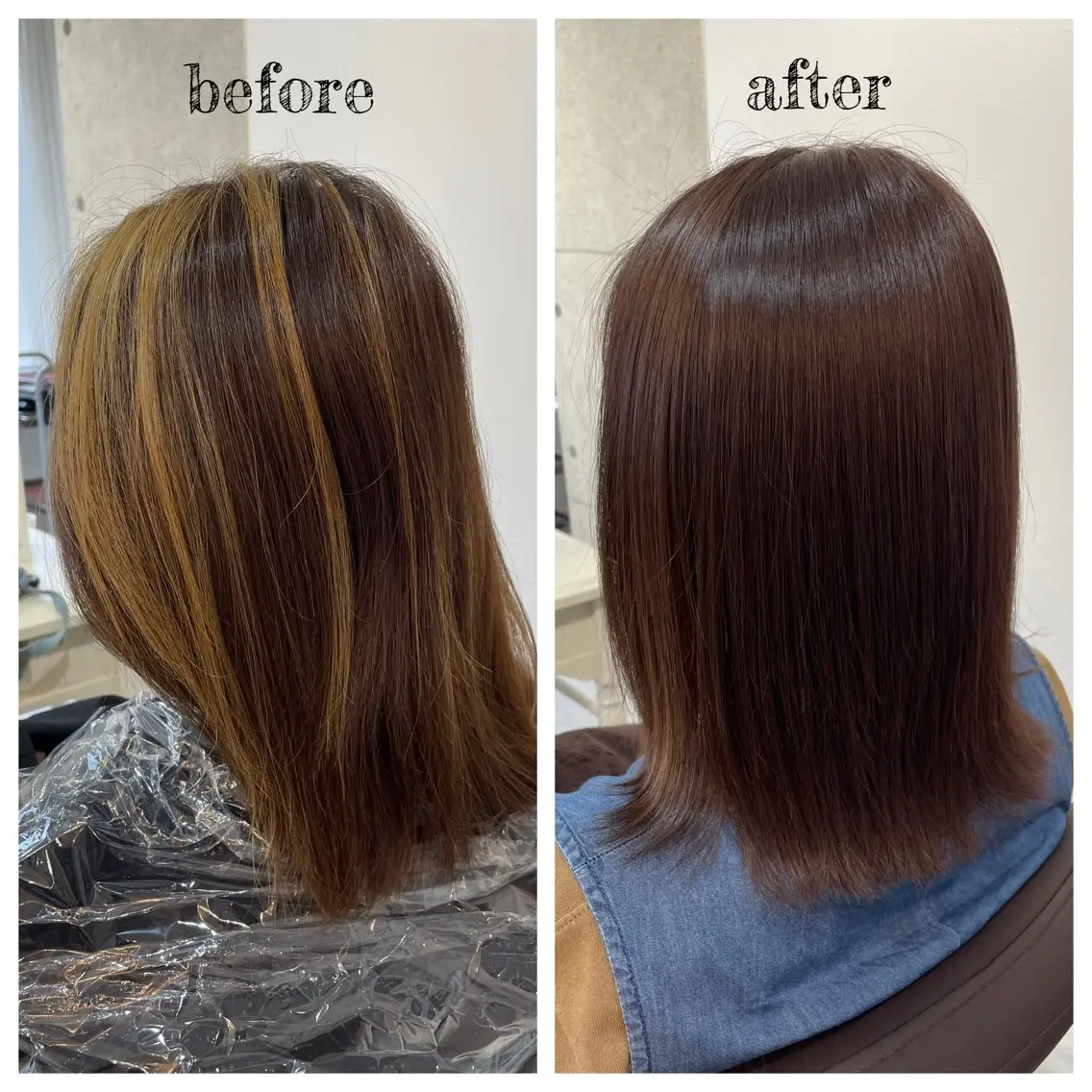 ミディアム ヘアカラー トリートメント PutiLuca 浅川のヘアスタイル