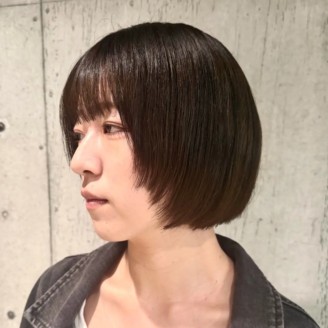 ミディアム カラー ヘアアレンジ カット ヘアカラー トリートメント 垢抜けボブ×透明 感カラーリクト💥のヘアスタイル