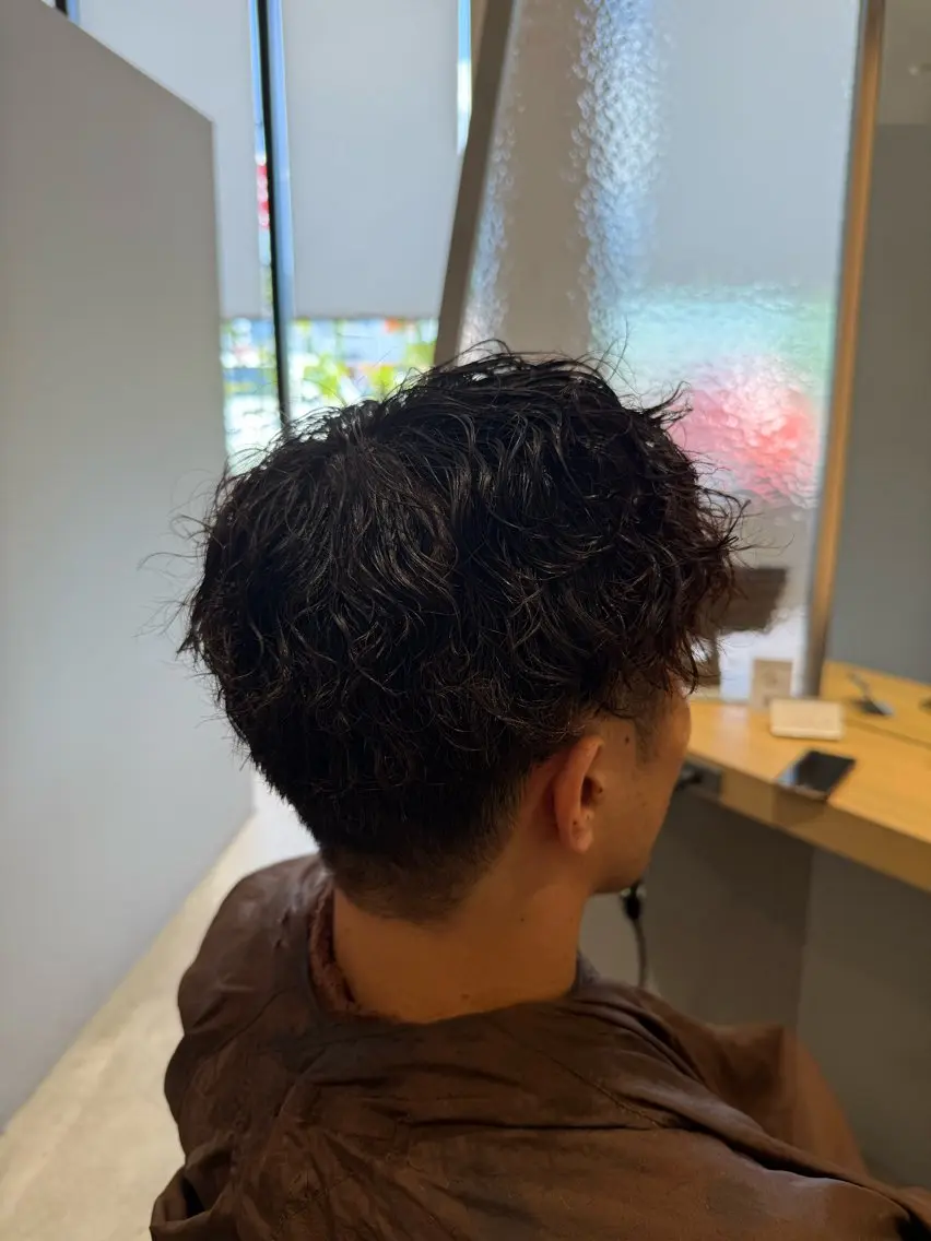 メンズ カット パーマ 馬場 美咲のヘアスタイル
