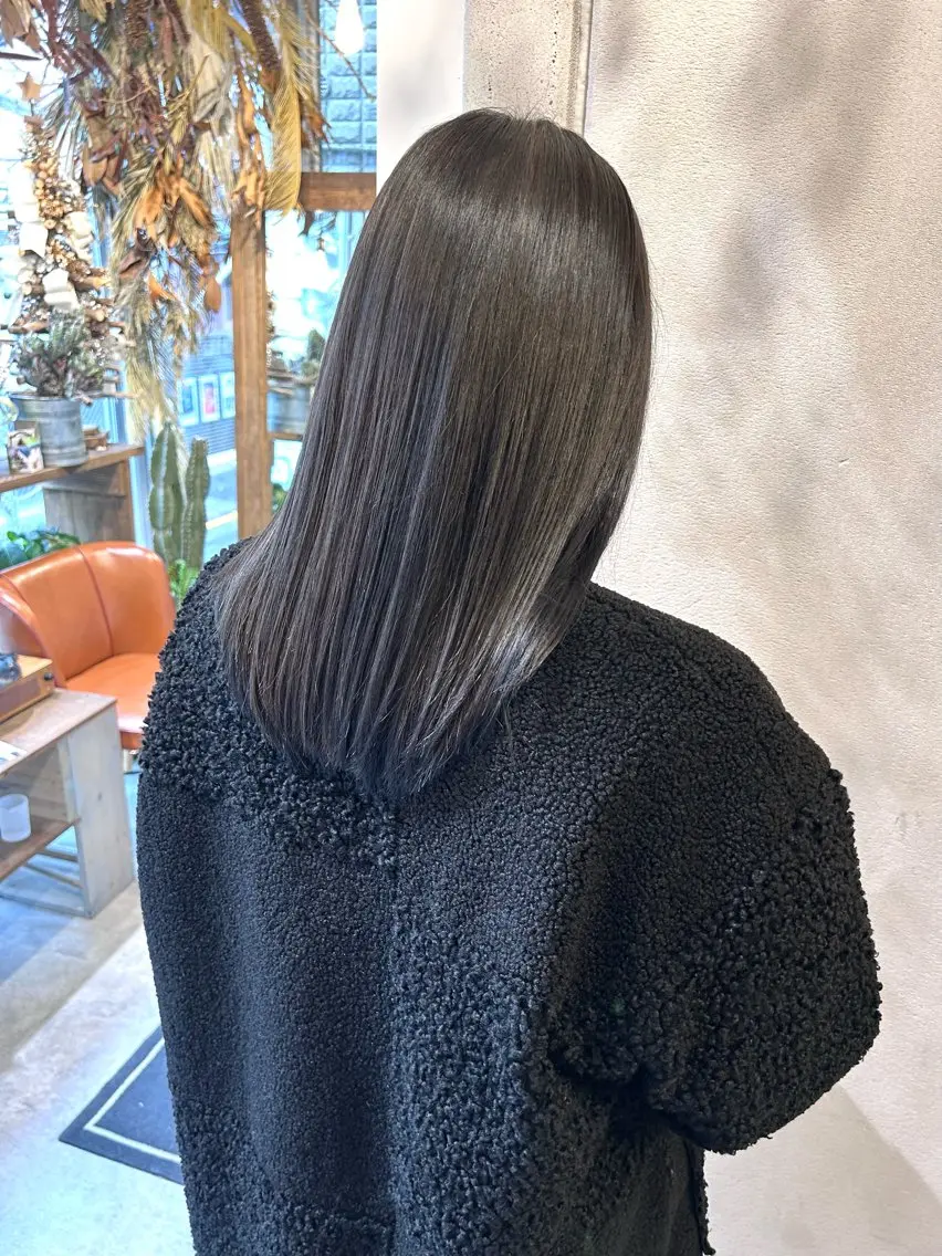 セミロング カット ヘアカラー トリートメント topstylist 満足度⭐️堀川星哉のヘアスタイル