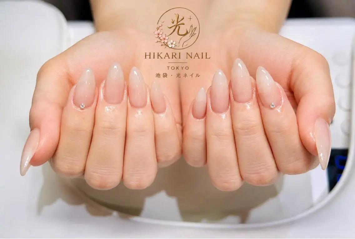 ネイル チークネイル 長さ出し フレンチネイル ガーリー ハロウィン ハンドネイル HikariNail Ikebukuroのネイルデザイン