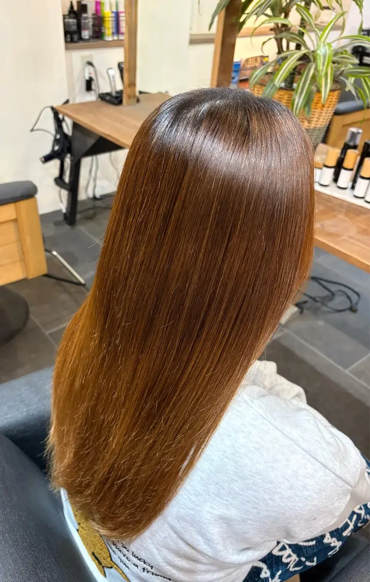 セミロング 縮毛矯正 前田 尚希のヘアスタイル