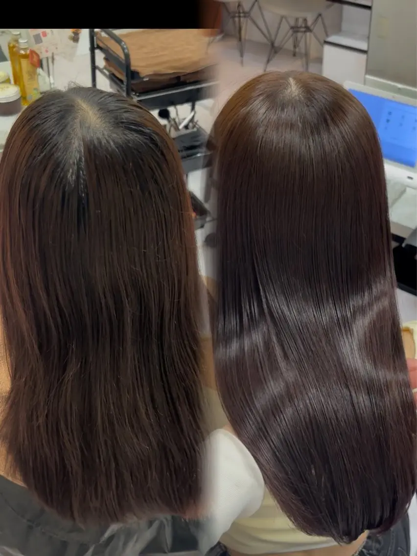 ロング カラー 赤み消し透明感🤍 髪質改善🌙/伽音のヘアスタイル