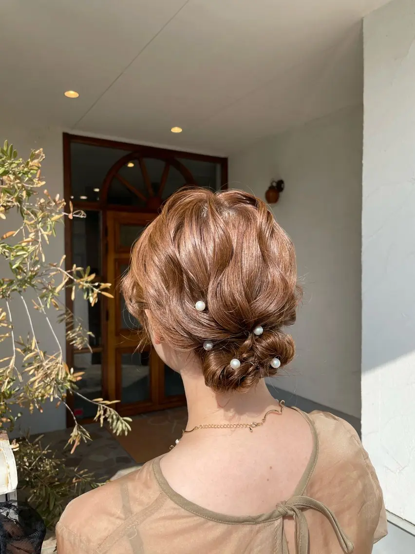 ミディアム ヘアアレンジ 山下 襟華のヘアスタイル