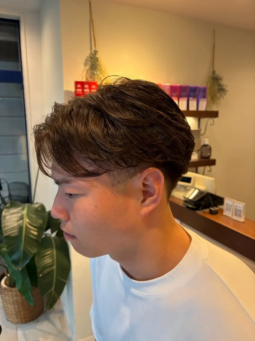 パーマ メンズ カット パーマ トリートメント メンズ特化美容師 土屋丈のヘアスタイル