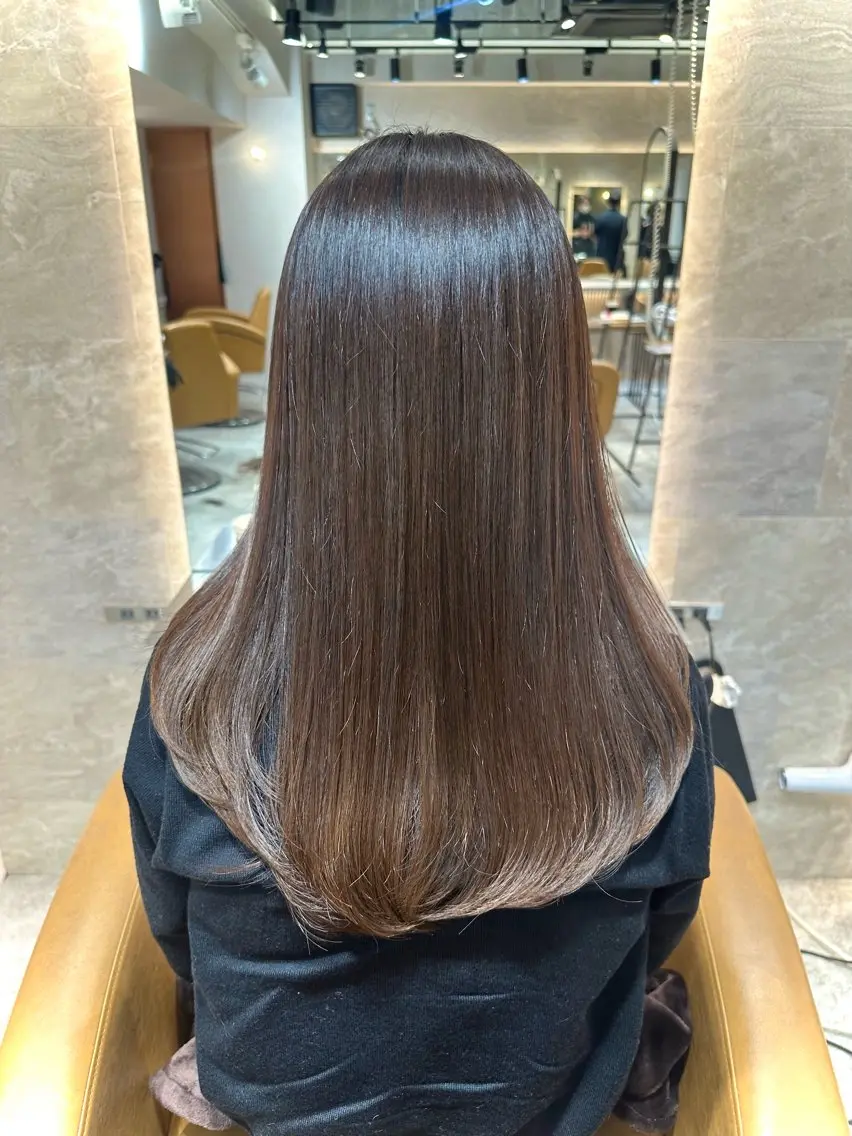 ロング 髪質改善 縮毛矯正 トリートメント カット ヘアカラー 縮毛矯正 トリートメント 銀座副店長/レイヤー /髪質改善/田島のヘアスタイル